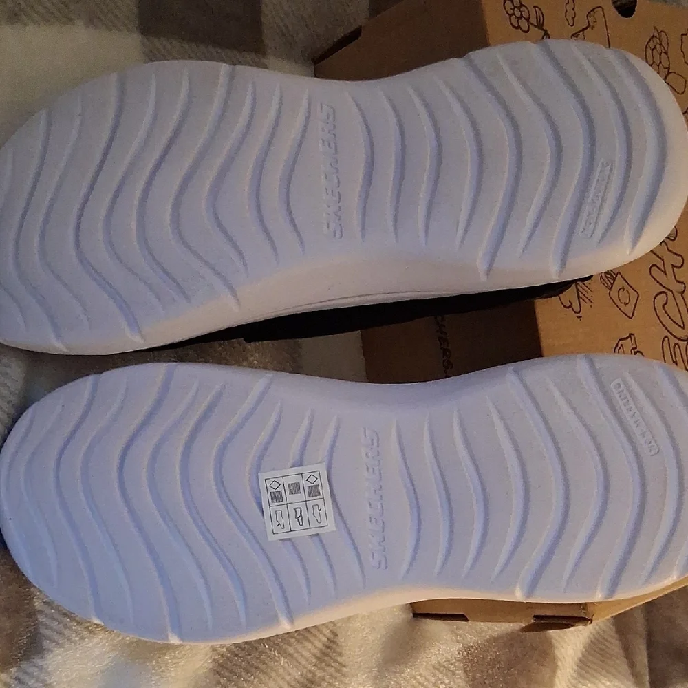 Skechers Boy’s Black and White Slip-On Athletic Sneakers